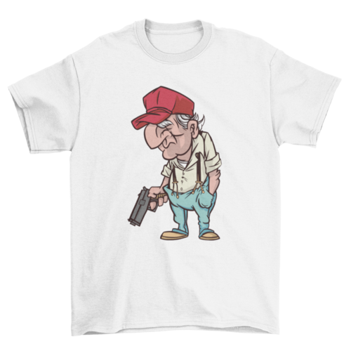 Old man gun t-shirt