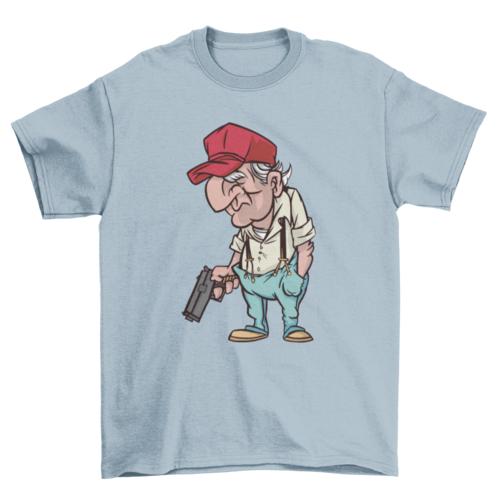 Old man gun t-shirt